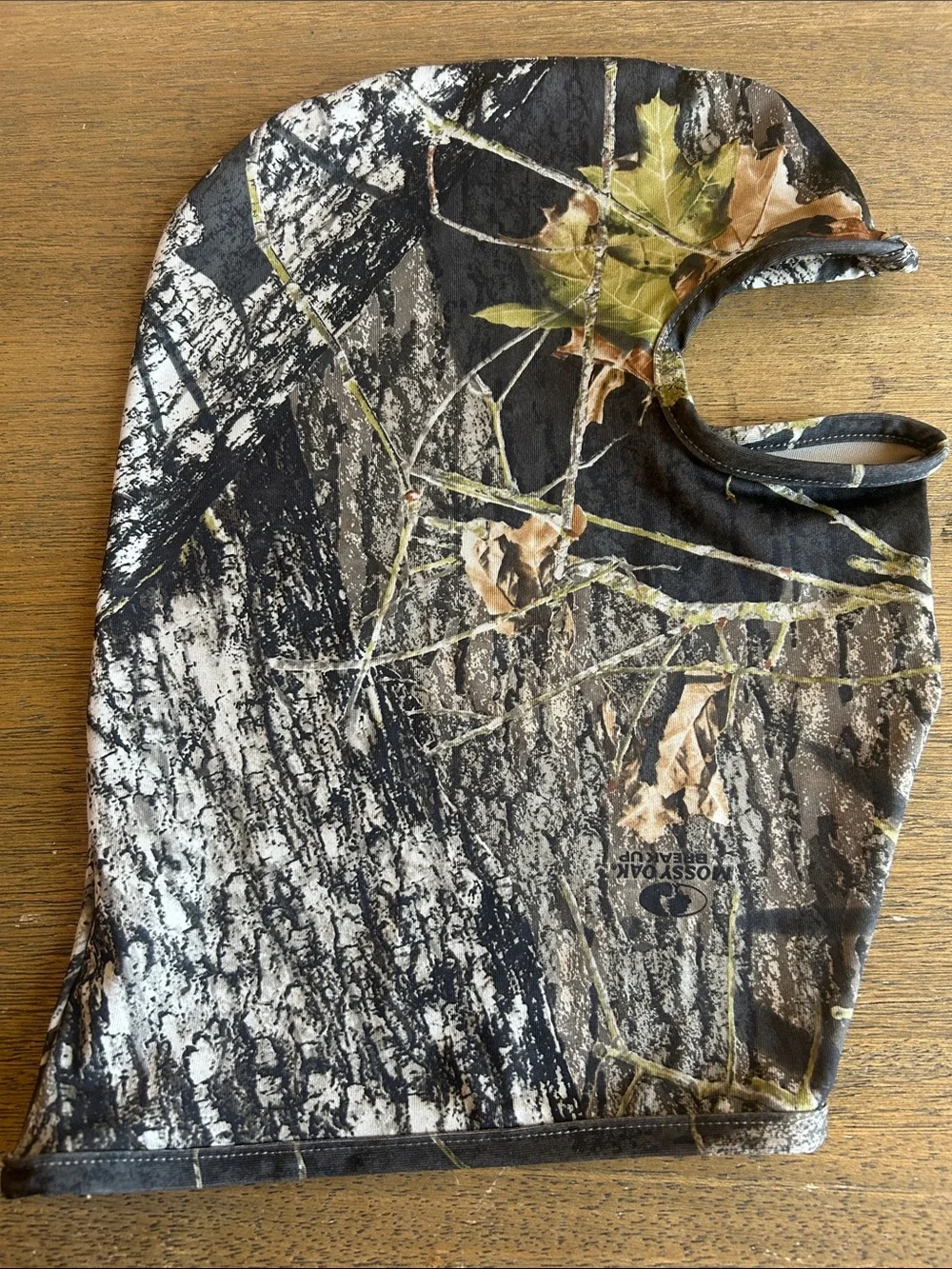 Men’s Mossy Oak Camo Leaf Balaclava Hood - Brown/Green Hunting Face Mask. OSFA.
